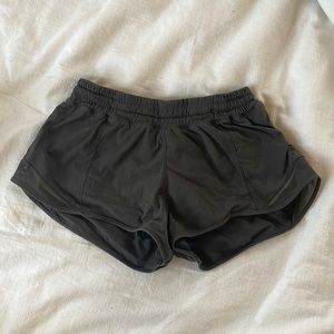 Dark grey striped lululemon shorts